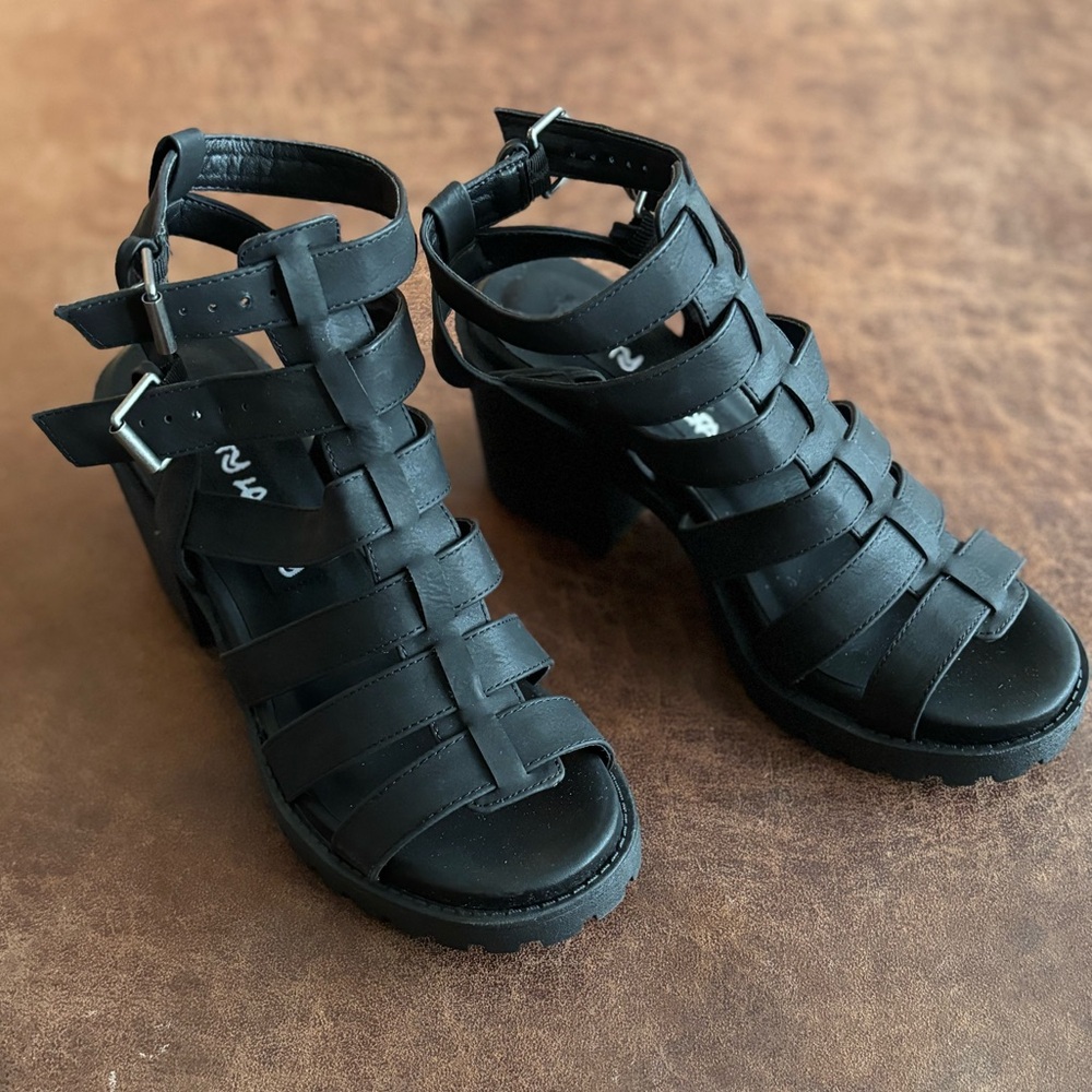 Dirty Laundry Black Heeled Sandals